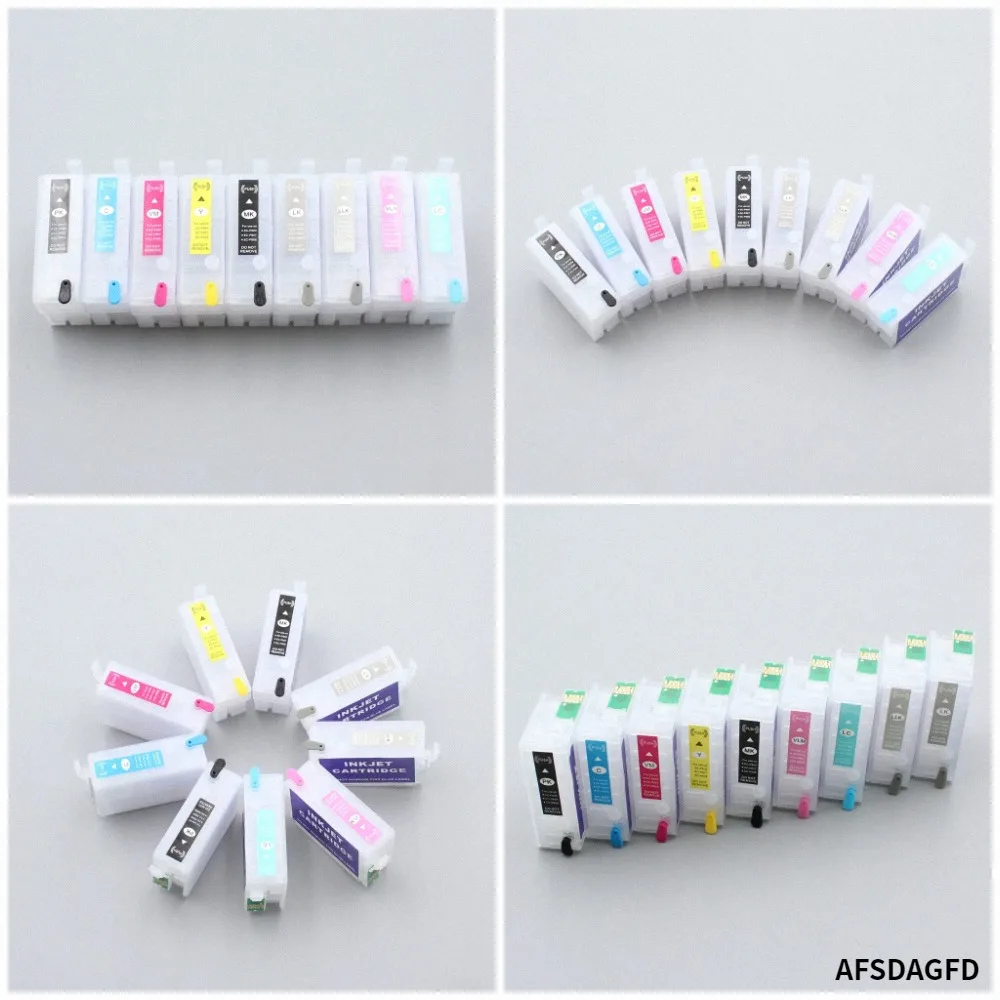 30ml/pc 9Colors T7601-T7609 Refillable Ink Cartridge With Auto Reset Chips For Epson Surecolor P600 SC-P600 Printers