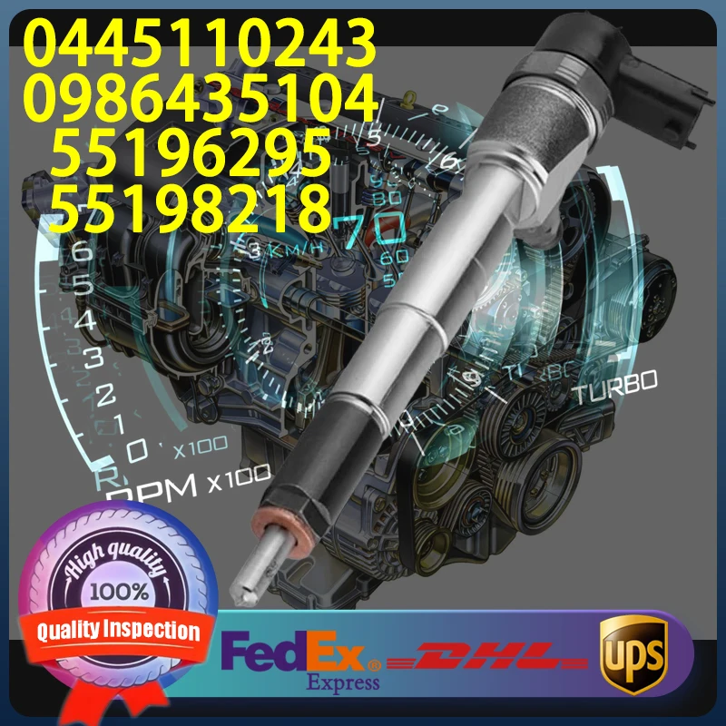 

0445110243 0986435104 55196295 55198218 Common Rail Injector For Alfa Romeo 159 Fiat Bravo Opel Astra 1.9 Engine