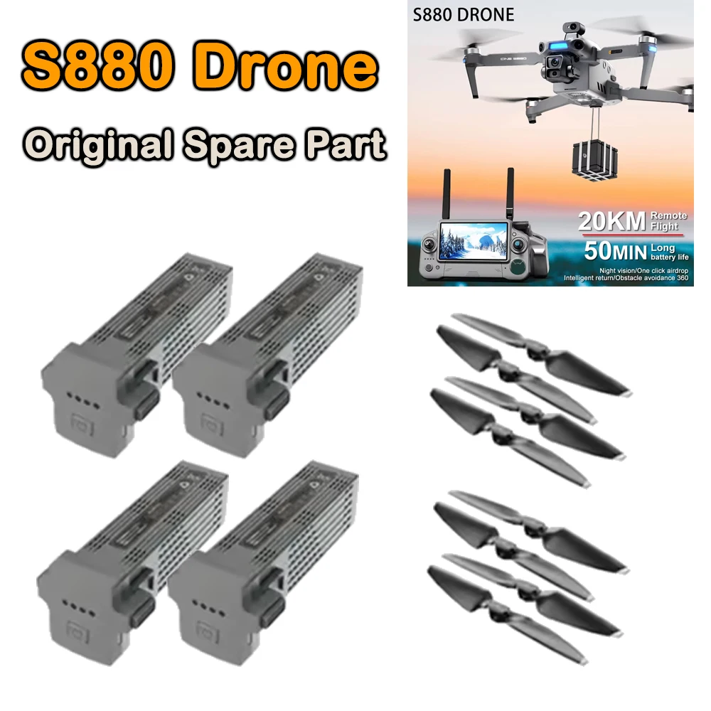 S880 PRO GPS Drone pièce de rechange d'origine 11.4V 9800MAH batterie/lame d'ailes d'hélice pour Drone grand écran S880 accessoire de Dron