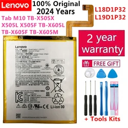 원래 4850mAh L18D1P32 탭 교체 배터리 Lenovo 태블릿 M10 TB-X605L TB-X605F TB-X605M x505L + 도구 키트