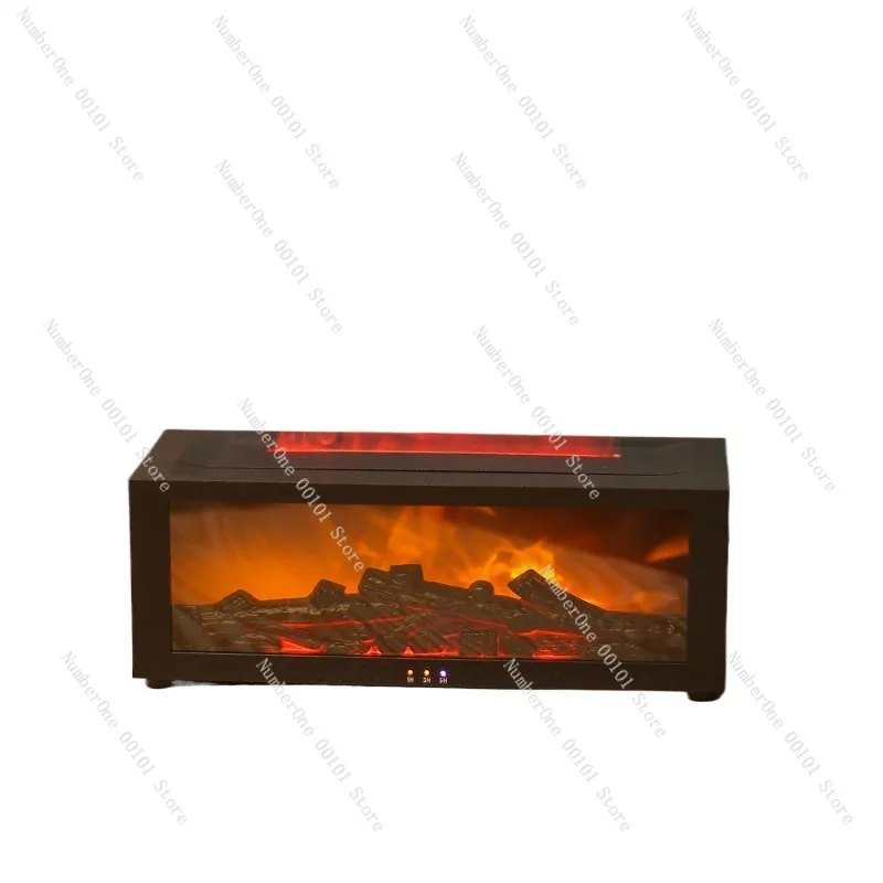 Flame Atmosphere Humidifier, Simulated Fireplace Diffuser, Silent Large Spray Timer, Multi-Functional Diffuser for Home