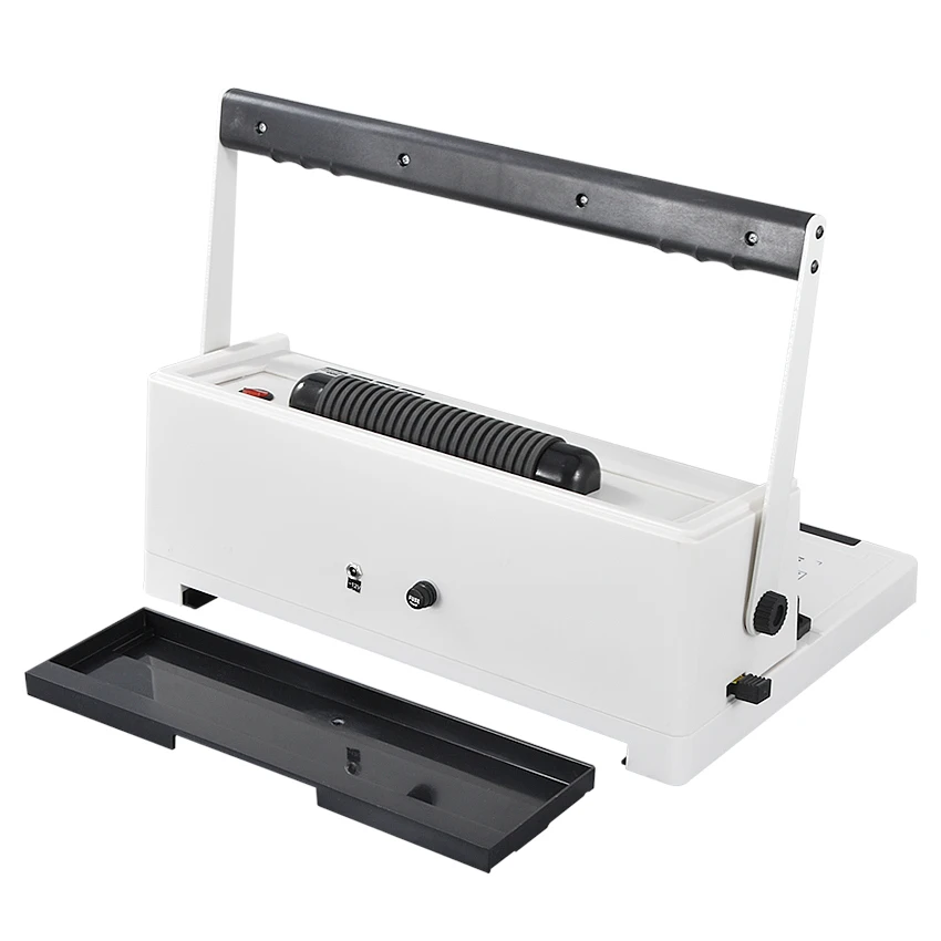 Single Coil Spiral Ring Binding Machine Desktop  Coil Book Binder for Office School Report Document Paper Binding