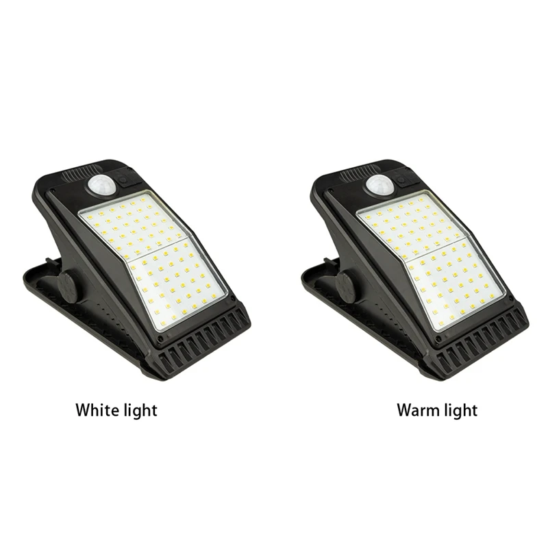 

72LED Solar Clip Light IP65 Waterproof Human Body Sensor Wall Lamp Garden Lights For Outdoor Garden And Terrace