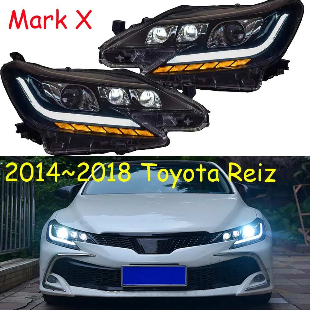 2014~2017y car bupmer head light for Toyota Reiz headlight Mark X car accessories LED DRL HID xenon fog for Mark X Reiz headlamp