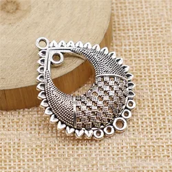 IFOCUS 10pcs/Lot Porous Earring Connector For DIY Jewelry Making Zinc Alloy 31x39mm/1.22x1.54inch