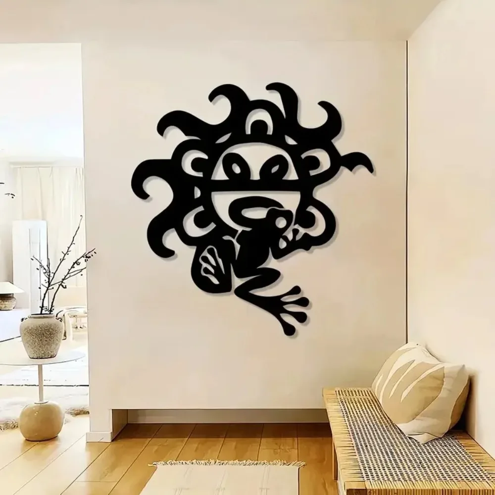 CIFBUY Metal Wall Art Rustic Handcrafted Puerto Rico Coqui Frog Decor Waterproof Durable For Porch Office Man Cave