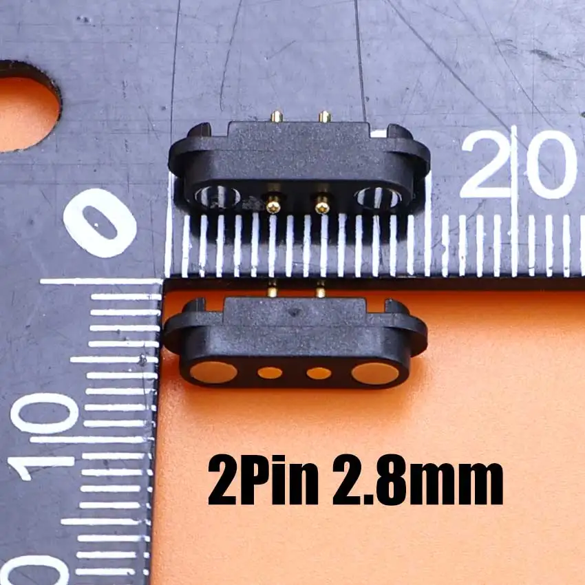 DC Magnetischer Pogo-Pin-Steckverbinder 2 3 4 5 6 7 8 Pin Pogopin Stecker Buchse Abstand 2,5mm 2,54mm 2,80mm Federkontakt DC-Stromanschluss – Detail 4