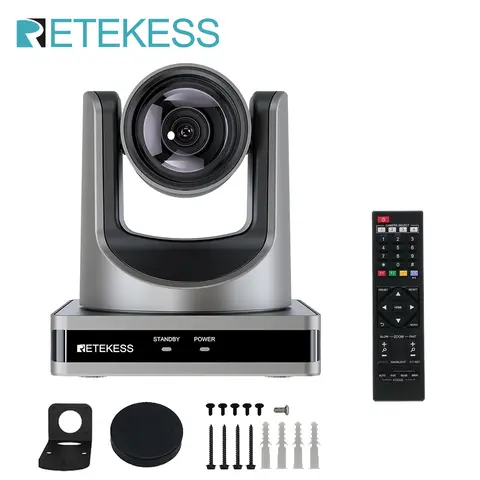 RETEKESS TC202 AI Tracking Streaming Webcam PTZ Video Conference Camera with USB/HDMI for OBS, Zoom, Skype, YouTube Live