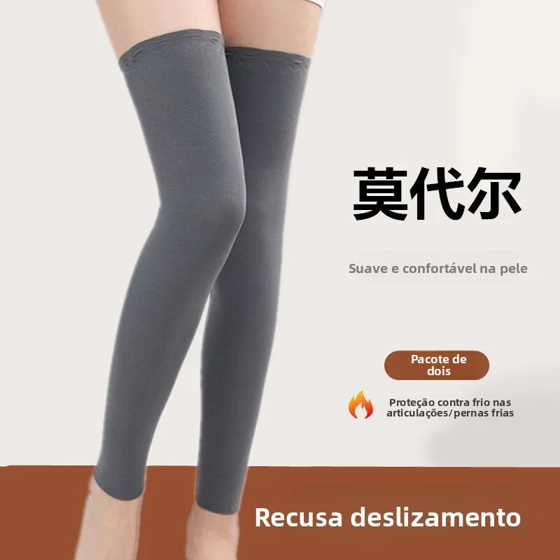 meias-longas-de-compressao-modal-para-joelho-finas-essenciais-para-ambientes-climatizados-no-verao-unissex-suporte-para-a
