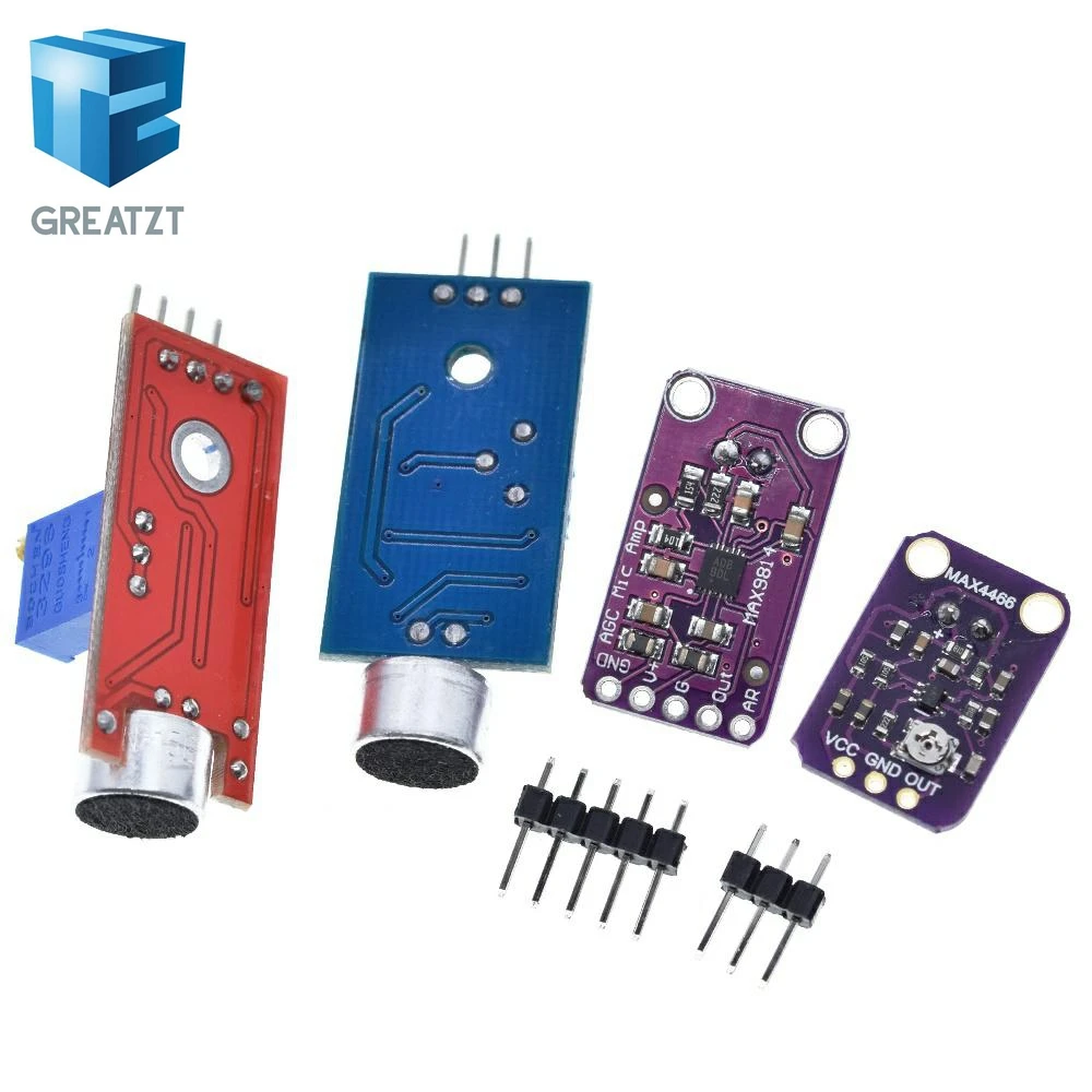 GREATZT 1/2PCS Electret Microphone Amplifier Stable MAX9814 MAX4466 module Auto Gain