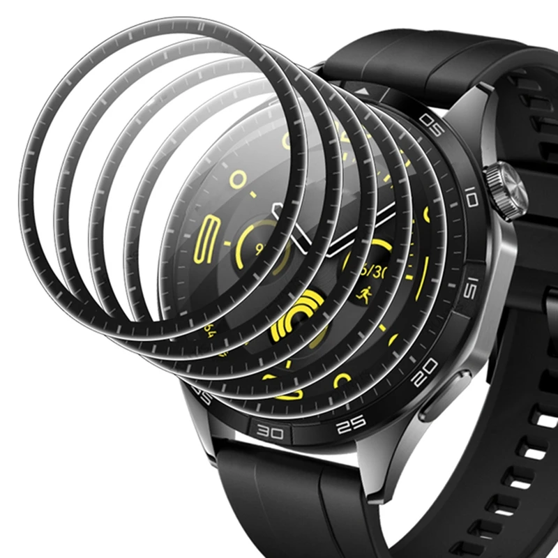 واقي شاشة لساعة HUذاوي GT4 ، 46 ، منحني ، تغطية كاملة جدًا ، أجزاء غشاء واقي