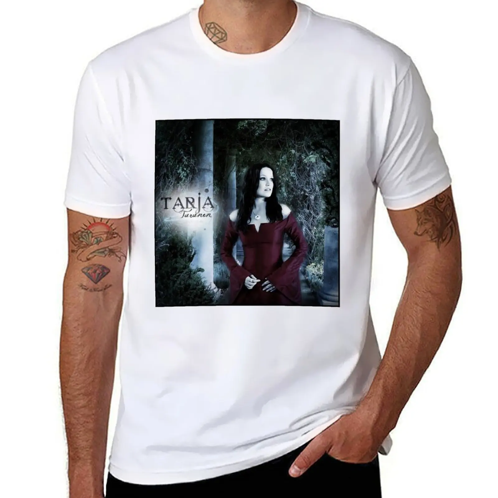 Trj02, tarja Soile Susanna Turunen Camiseta masculina camisetas de algodão masculinas para homens Camiseta