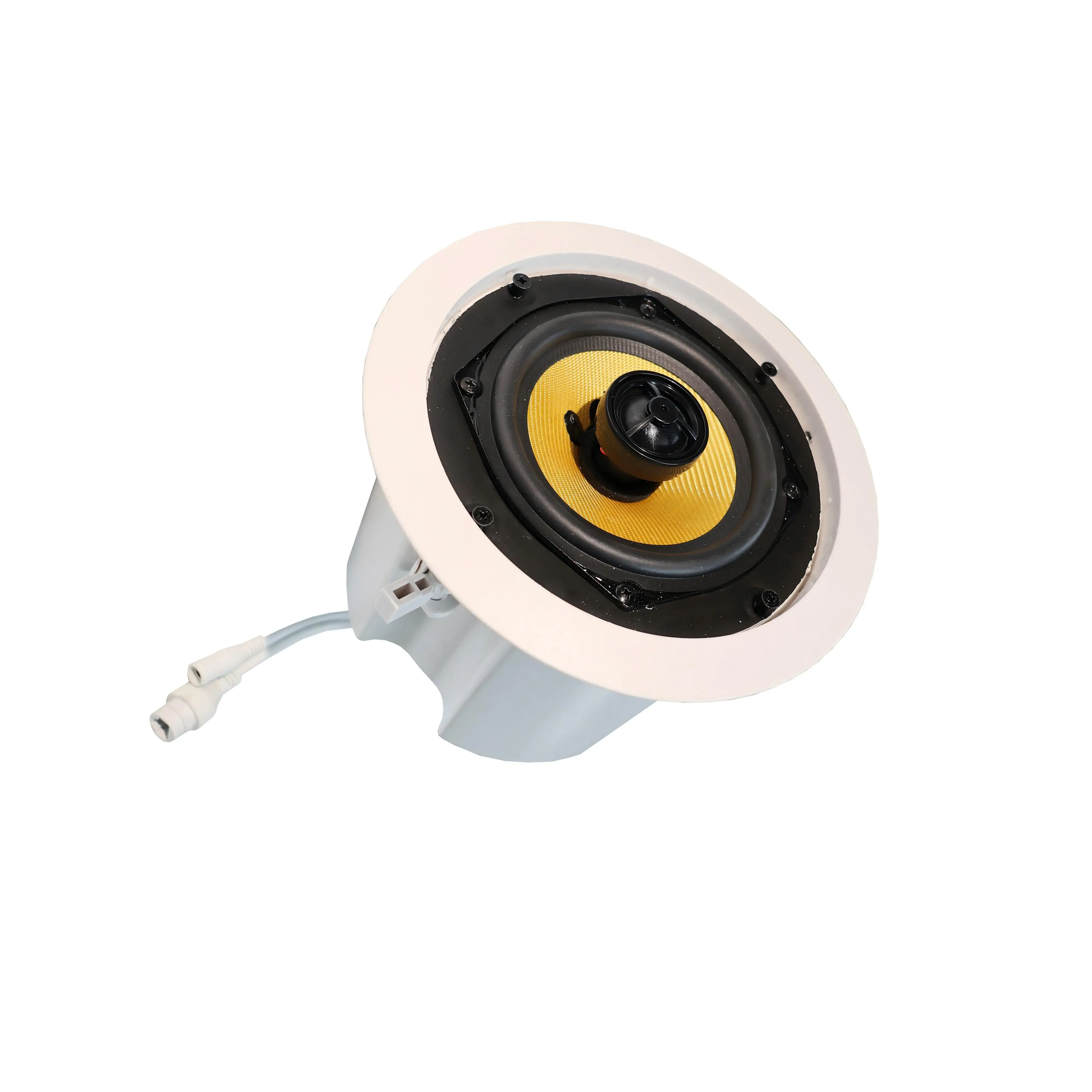 Speaker Plafon IP TLF POE Power Optional, Jaringan Nirkabel WIFI, Manajemen Kontrol Jarak Jauh Lewat Aplikasi Ponsel, Mendukung AUX