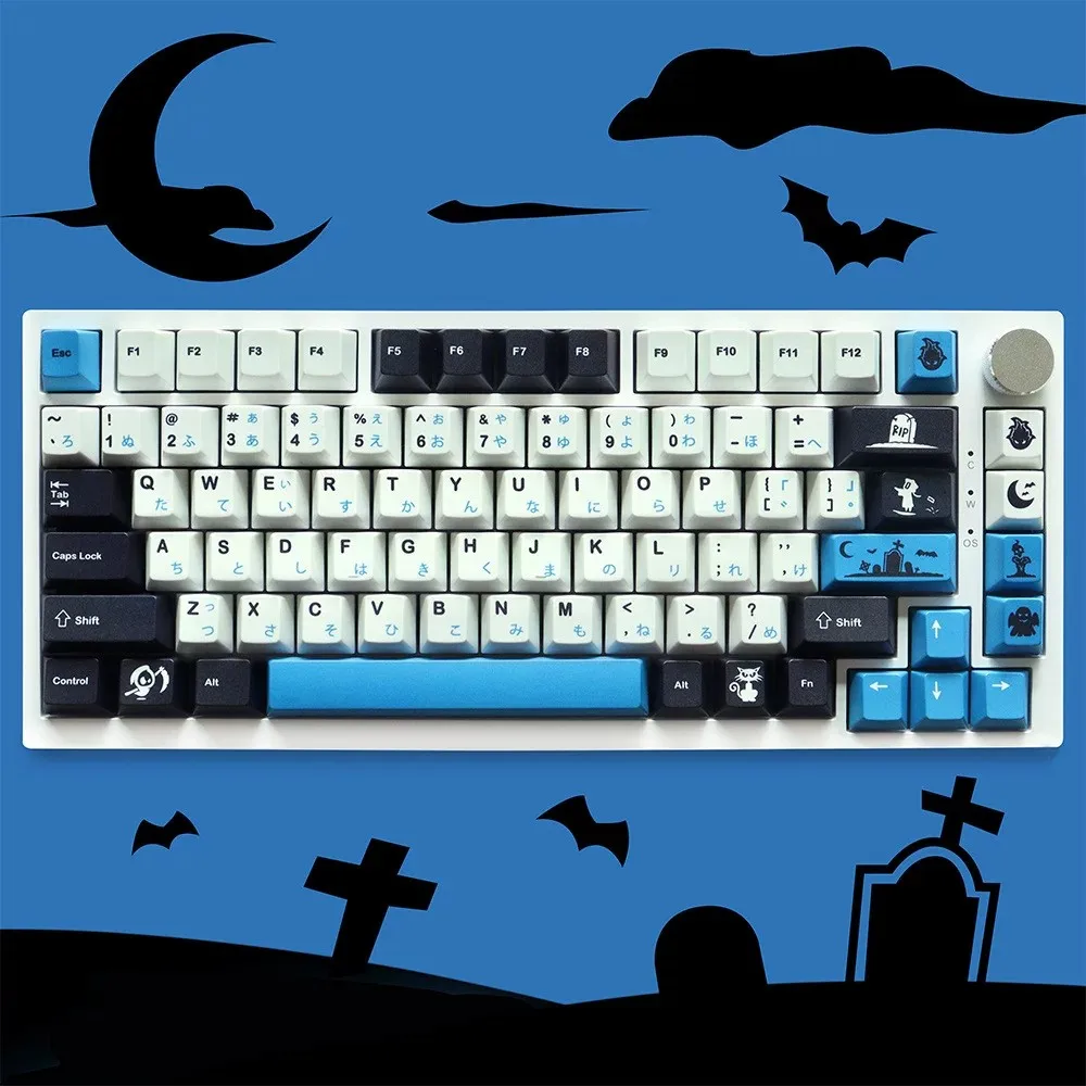 New Style GMK Midnight 129 Keys PBT Keycap Double Shot Cherry Profile Key caps for Cherry MX Switches Mechanical Gamer Keyboard