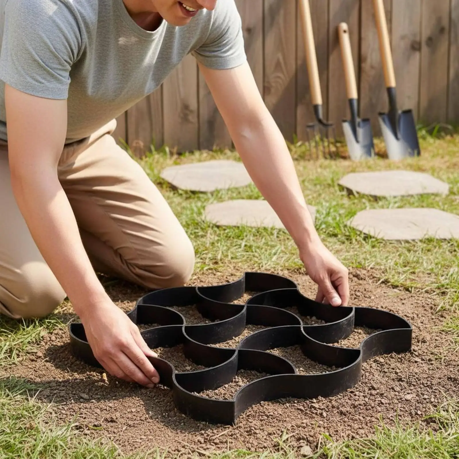 Paving Stone Form DIY Walk Former Form Chic Design for Beginners