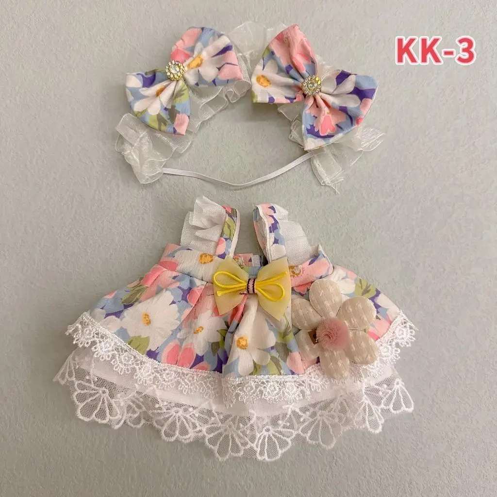 20cm Plush Doll'S Clothes Outfit Accessories For Korea Kpop Exo Labubu Idol Dolls Lolita set cute little princess skirt Clothing