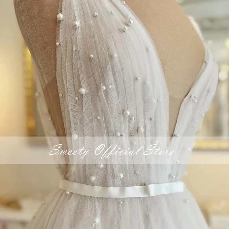 Luxury bridal Gowns Embroidered Lace On Net With A-line Ball Gown Strapless Sleeveless Wedding Gowns Appliques Vestido De Novia