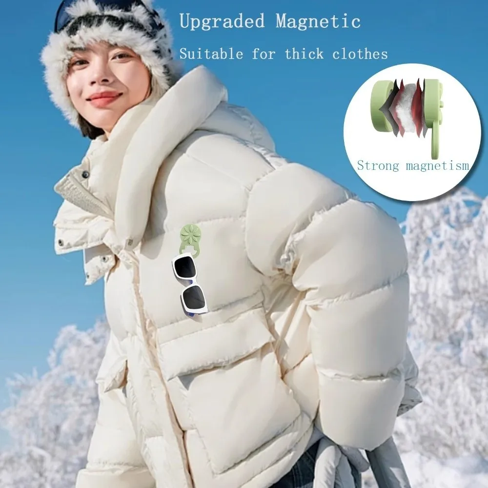 سيليكون المغناطيسي حامل النظارات نظارات تخزين الملابس كليب مشبك النظارات شماعات إبقاء النظارات آمنة نظارات سماعة كليب #5