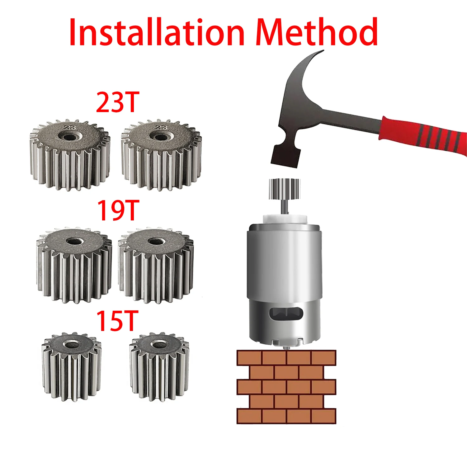 12V 24V 15T 19T 23 dientes 2 uds paseo eléctrico de alta velocidad para niños Motor de accionamiento de coche actualización Dune Racer/Ford/Fisher Price/Dynacraft