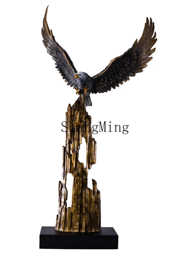 

LXY grand exhibition brass eagle ornament office decoration housewarming opening gift