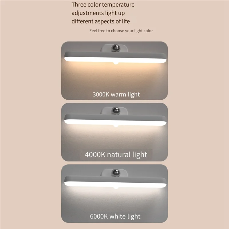 LITE-snoerloze LED make-upspiegellampen, oplaadbare stick-on make-uplichtbalk voor badkamer met 3-kleurtemperatuur, make-uplicht