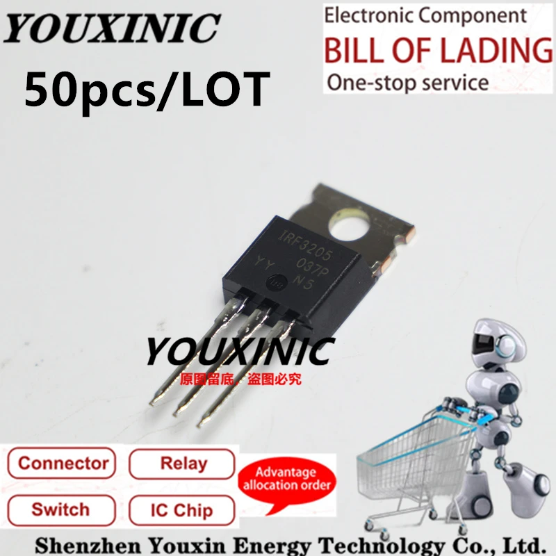 YOUXINIC 2022+ 50pcs 100% New Imported Original  IRF3205 IRF3205PBF TO-220  MOS FET  55V  110A  200W