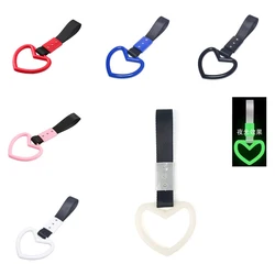 1pc Tow Rope Heart Ring Car Tow Decoration Belt Train Bus Handle Hand Strap Drift Charm Strap Drift Front Tow Hook Car Styling