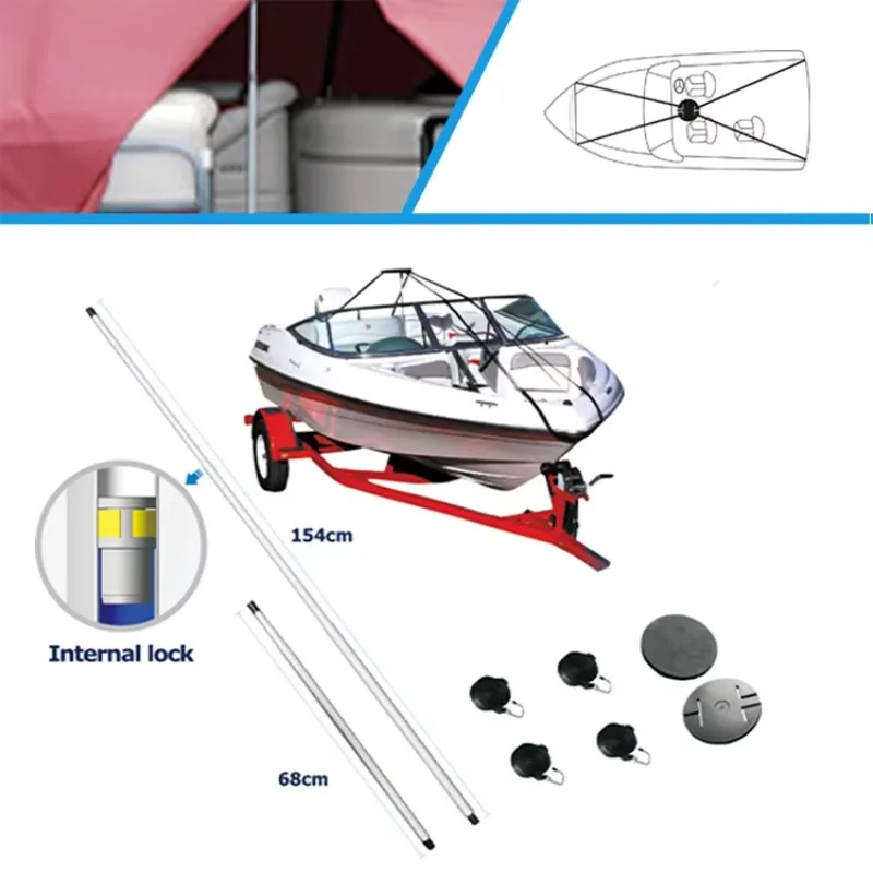 

STLF HOMFUL Aluminum Durable Support Pole Heavy Duty Marine Boat Cover Support Pole