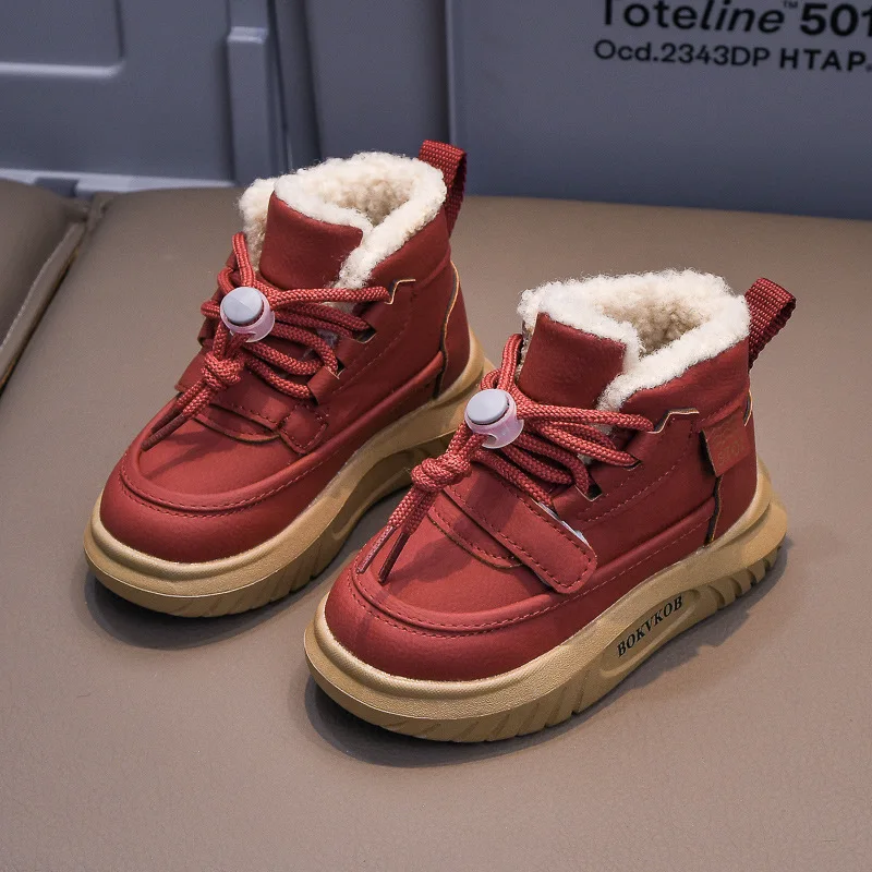 Herbst-Winter-Kinderschuhe Baby Mädchen Jungen Schneestiefel Outdoor Kleinkind Kinder Sneakers Weichsohlige Rutschfeste Plüschstiefel für Säuglinge – Detail 4
