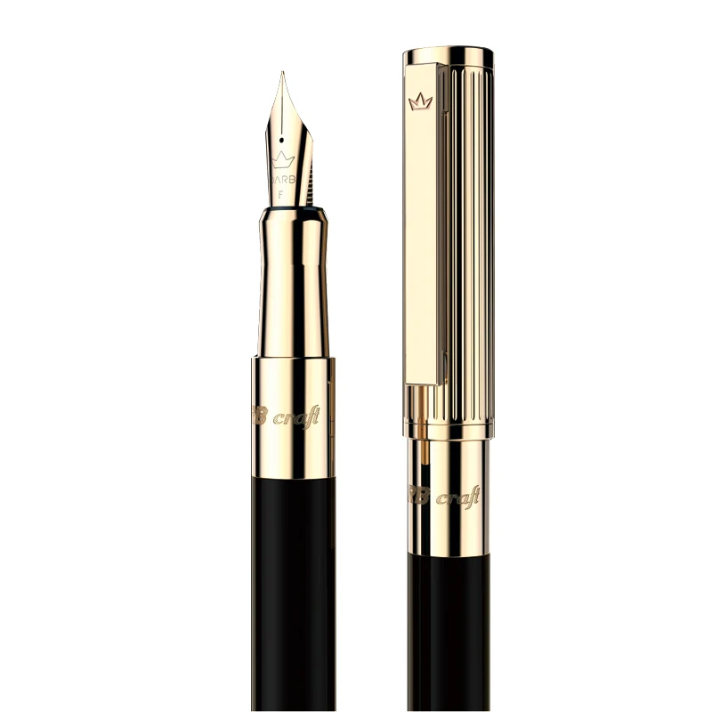 Imagem -03 - Darb-luxury Fountain Pen Chapeada com Chapeamento de Ouro 24k Alta Qualidade Business Office Metal Canetas Clássicas Presente