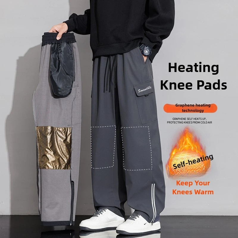 

8XL Men's Motorcycle Riding Pants with Graphene Heating & Reflective Safety, Windproof Waterproof Workwear for Cold Weather