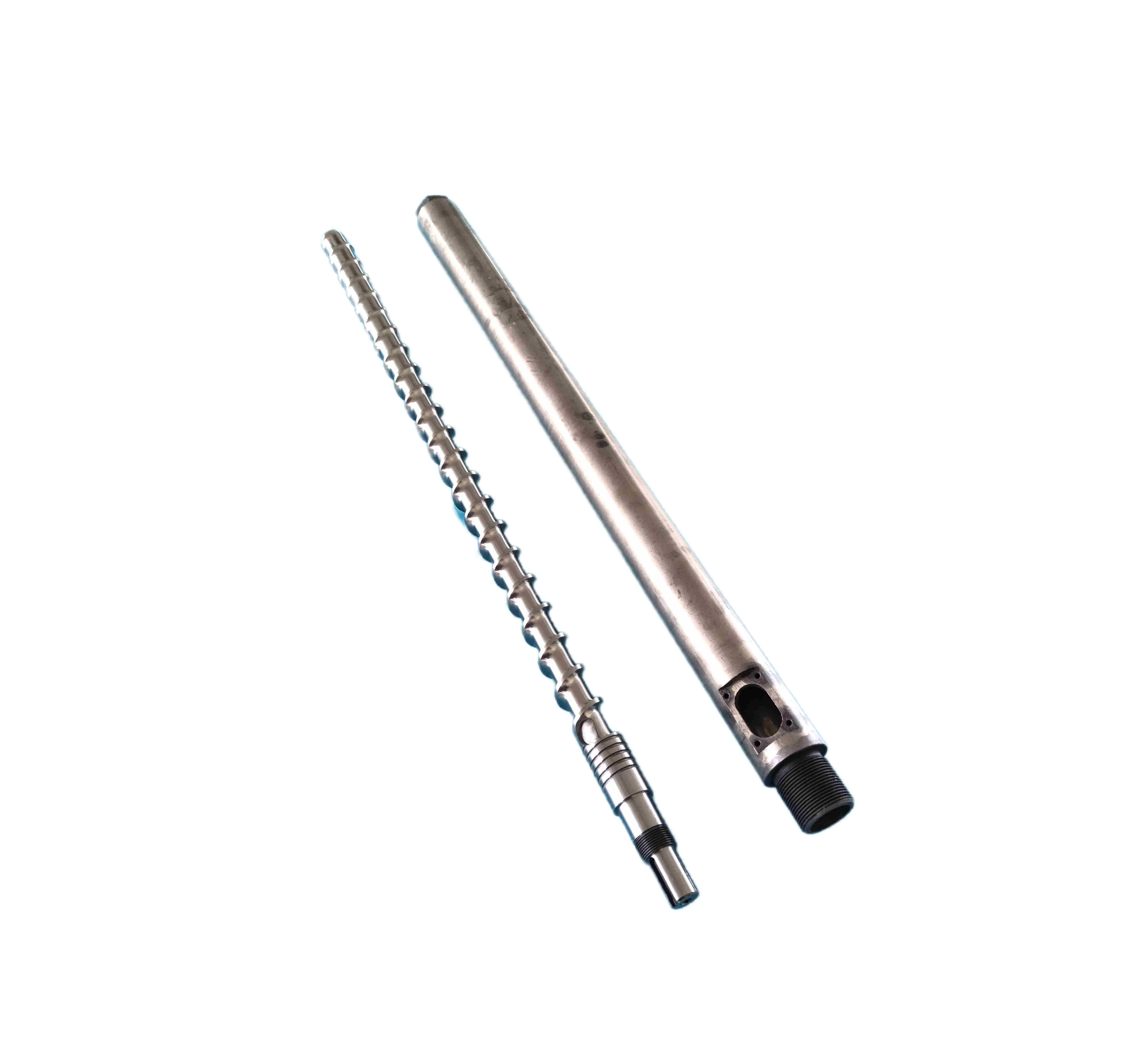 Customized Design 30mm Diameter 825mm Length Injection Molding Screw Kit with 770mm Barrel Nozzle