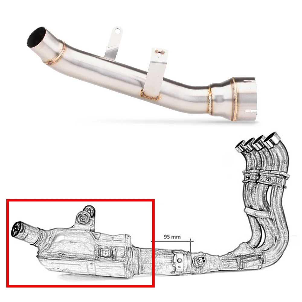 For Suzuki GSX-S1000 GSX-S1000F 2015-2025 Katana 1000 For Original Muffler Motorcycle Exhaust System Mid Link Pipe Escape Slip