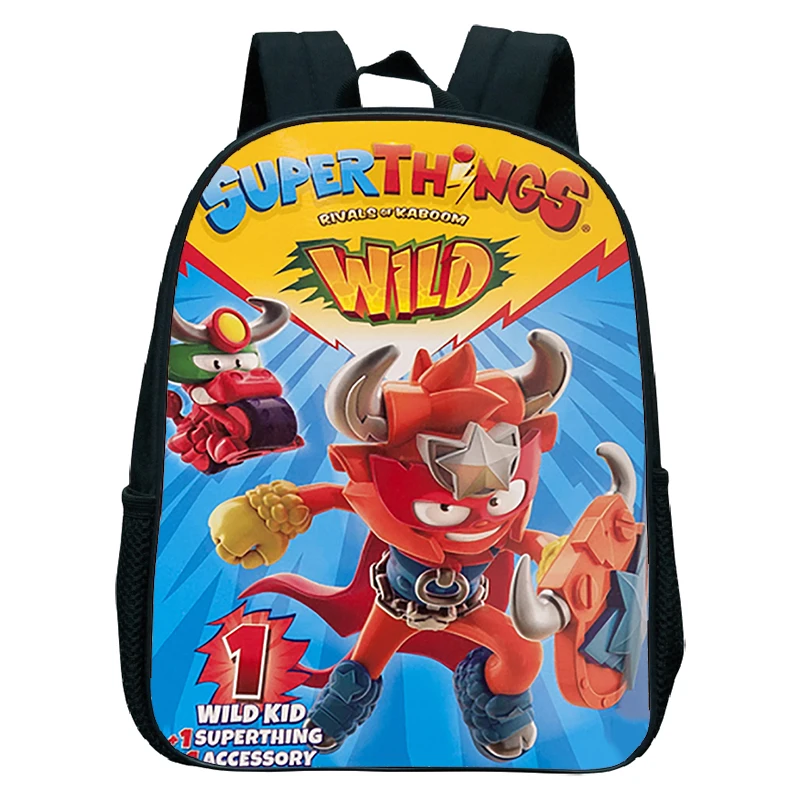 

12 Inch SuperThings Backpacks Cartoon Kindergarten Small Schoolbag Children's Backpack Boys Girls Bookbag Lightweight Rucksack