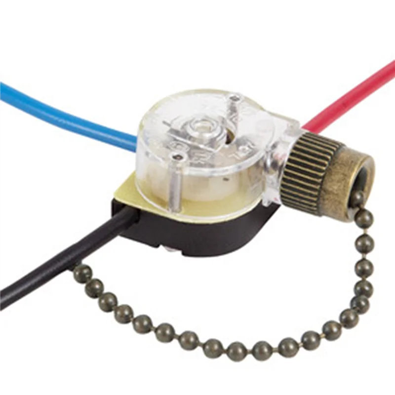 

VELIF-6Pack Выключатель света вентилятора на потолке ZE-110 Переключатель вентилятора 3-позиционный переключатель скорости вентилятора Замена переключателя цепи на потолке