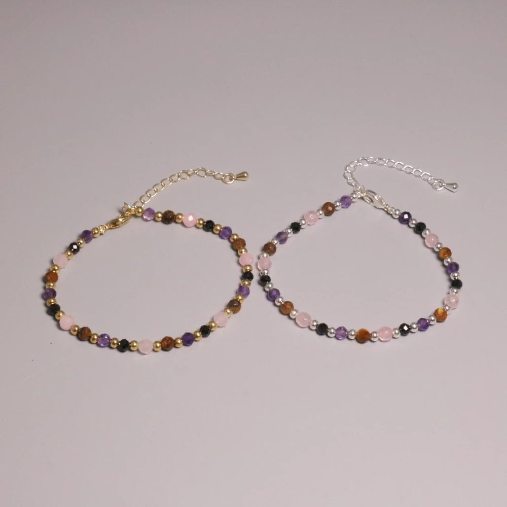 Wholesale European American Style Handmade Imperial Stone Bohemian Cowhide Wrist Bracelet Fashion Chain Link for Gift