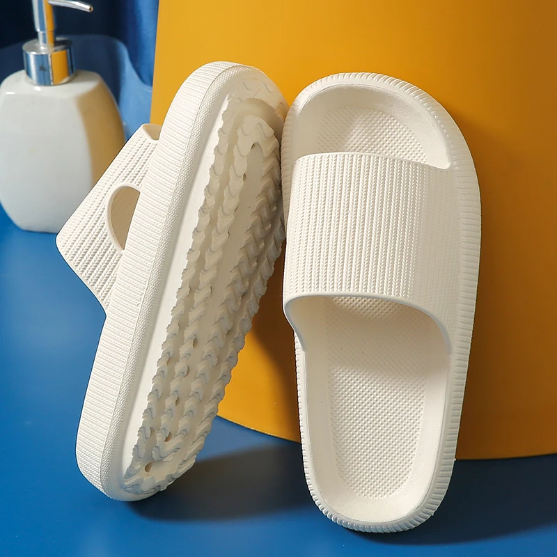 

Женские домашние тапочки высокого качества, классические полосатые однотонные сандалии на платформе, мужские пляжные туфли для ванной комнаты, домашняя и уличная обувь для пар