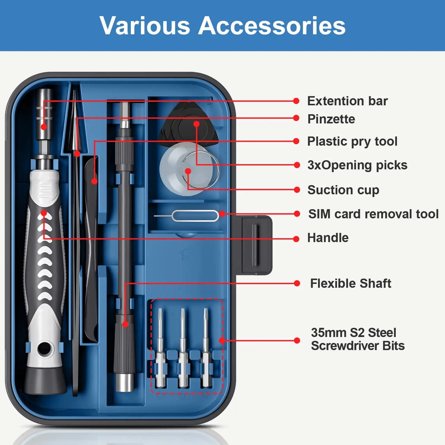 WOZOBUY Precision Screwdriver Set Screwdriver Bit Set Repair Tool Kit Home Improvement Tool Electronic Repair Kit for Computer