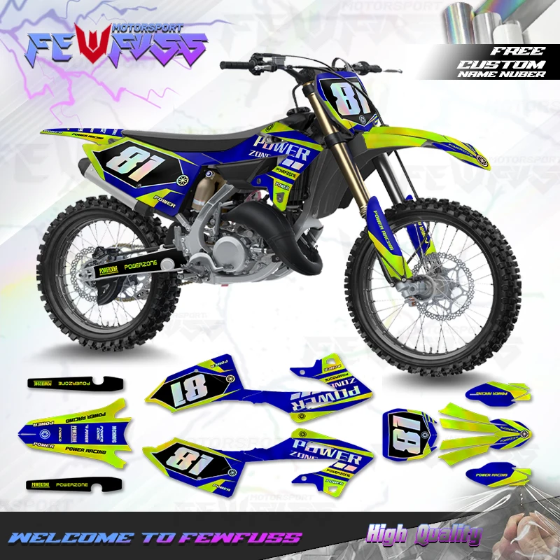 Fewfuss For YAMAHA 22-24 YZ125 250 X Graphics Background Decals Stickers Kits