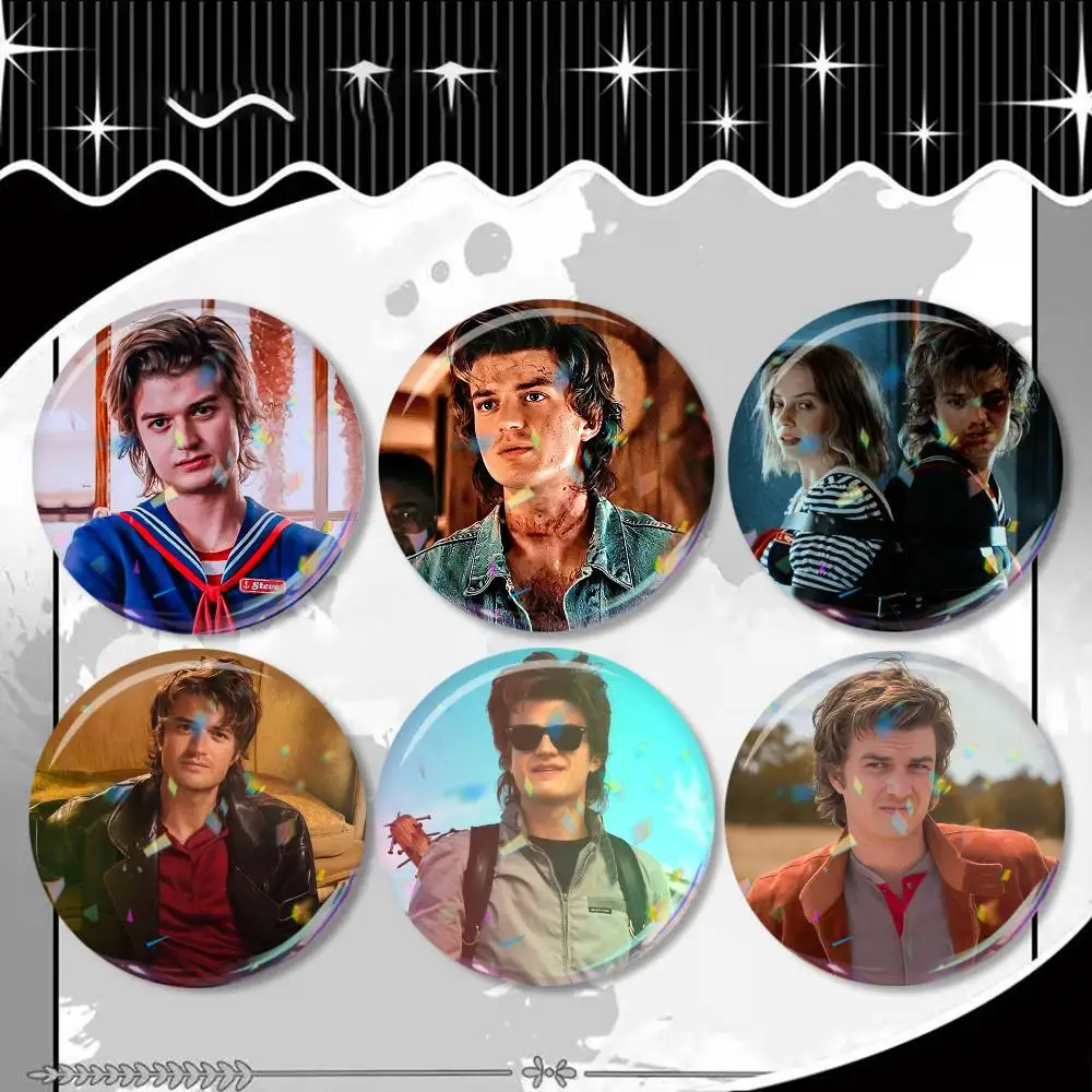 Actor Joe cool Keery Badge 25 32 44 58 75 mm Round Fans Collect Friends Gifts Brooch Souvenir