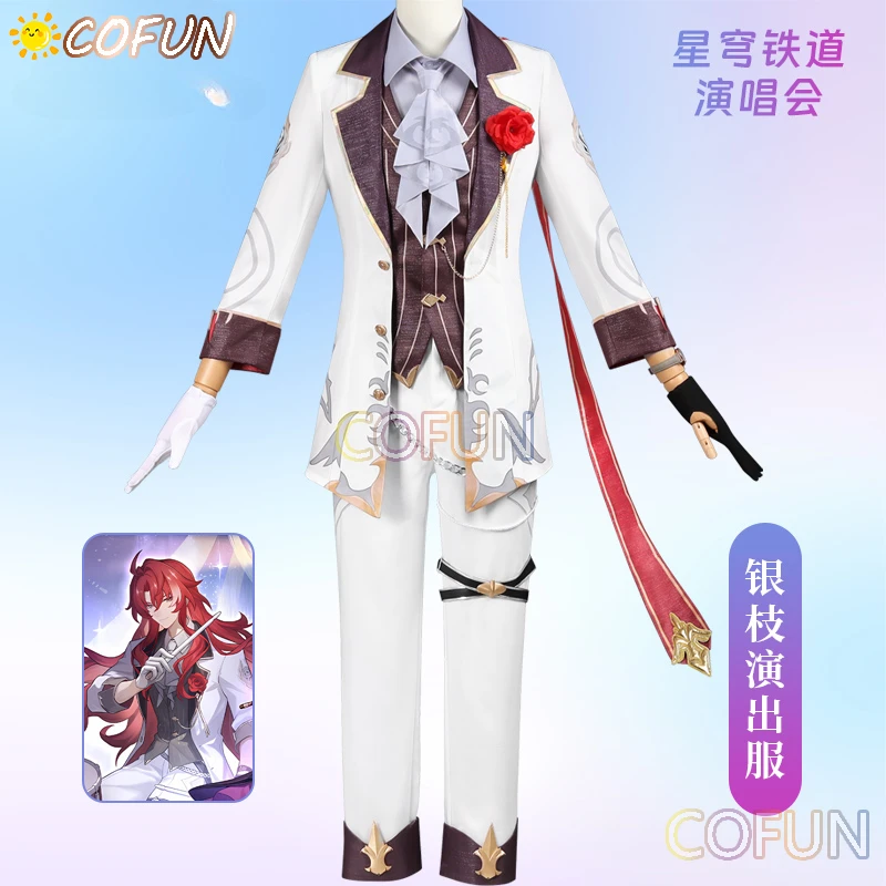 COFUN Honkai: Star Rail Argenti Concert Cosplay Costume Game Suit Handsome Uniform Halloween Party Role Play Outfit Men Clothes