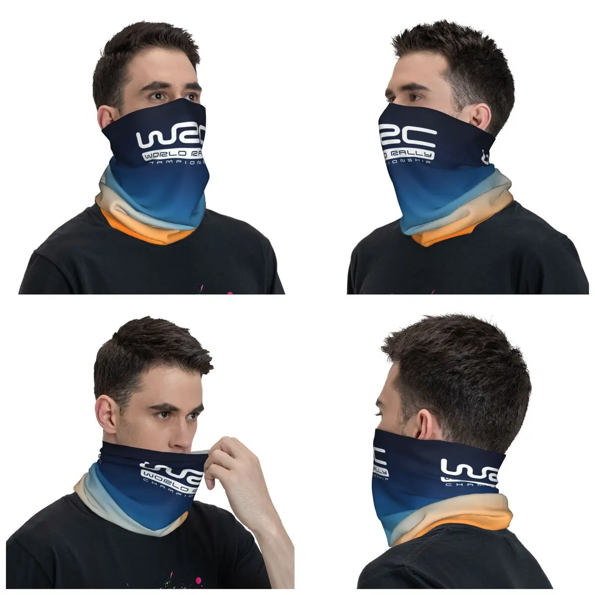 Custom WRC Winter Headband Neck Warmer Women Men Ski Cycling Tube Scarf Racing Car Game Face Bandana Gaiter
