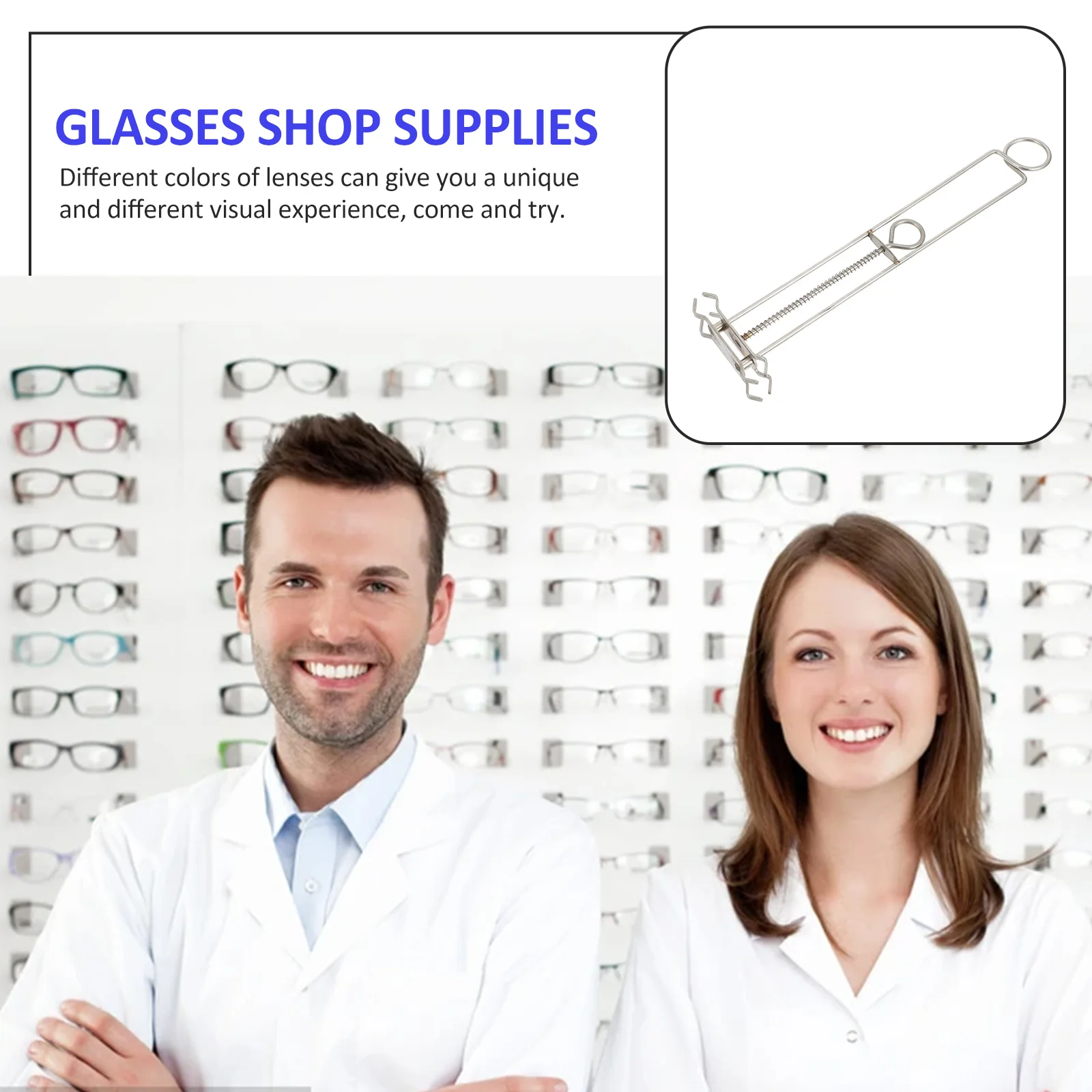 Clamp Shelf Lens Dyeing Tool Eye Glasses Machine Stainless Steel Silver Eyeglasses