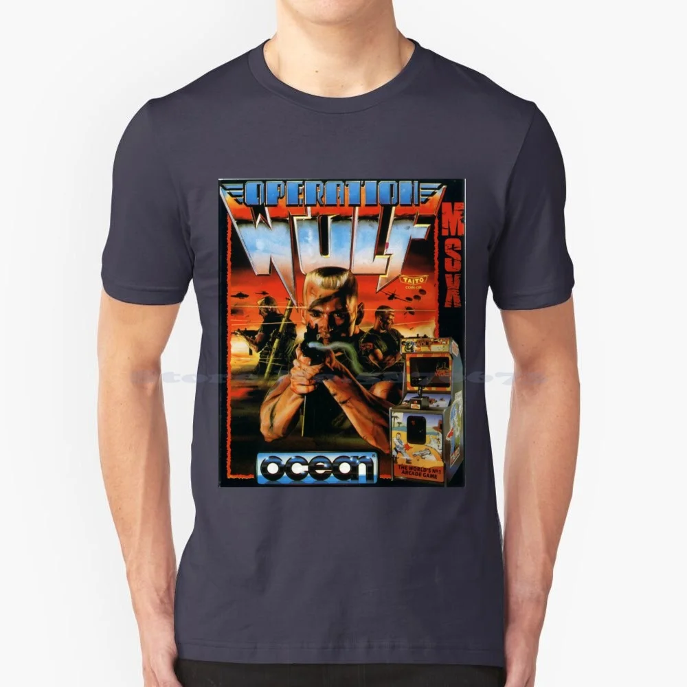 Operation Wolf T Shirt 100% Cotton Tee Operation Wolf Video Game Computer Game Retro Vintage 80S Arcade Game