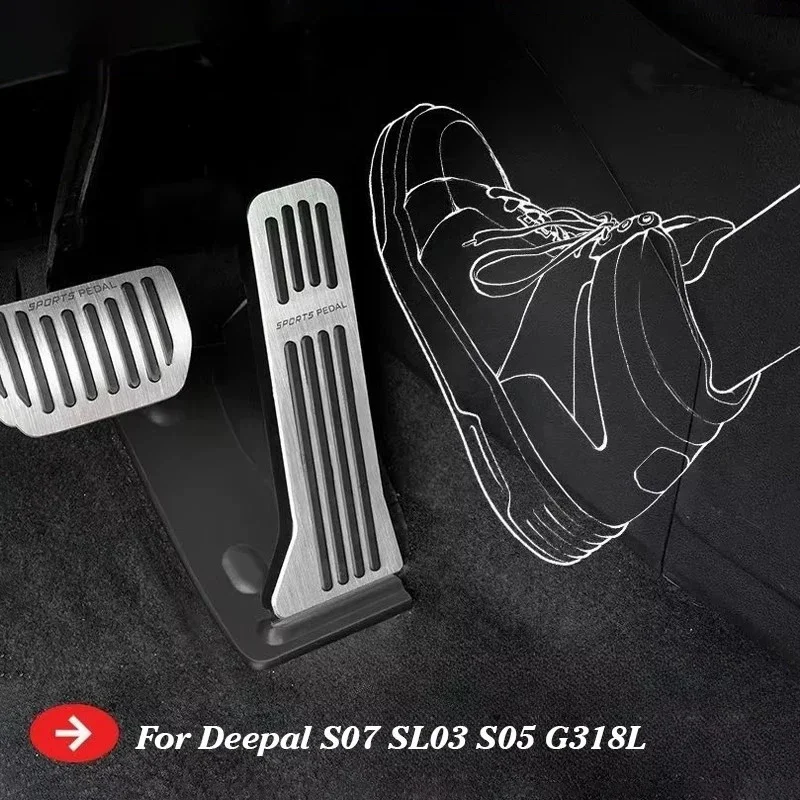 Car Brake Accelerator Pedal Cover Trim Car Pedal Cover For Deepal S07 SL03 L07 S05 G318L Car Styling Interior Accessories