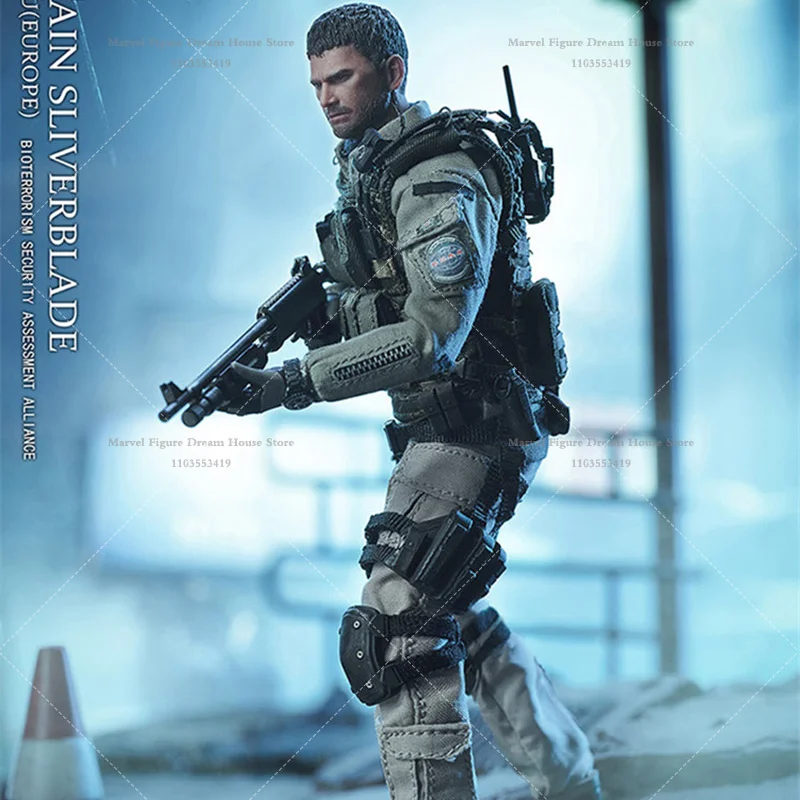 The Patriot Studio BSAA 1/12 Scale Luxury Versio Silver Blade Captain Combat Special Group 6-inch Full Set Action Figure Soldier