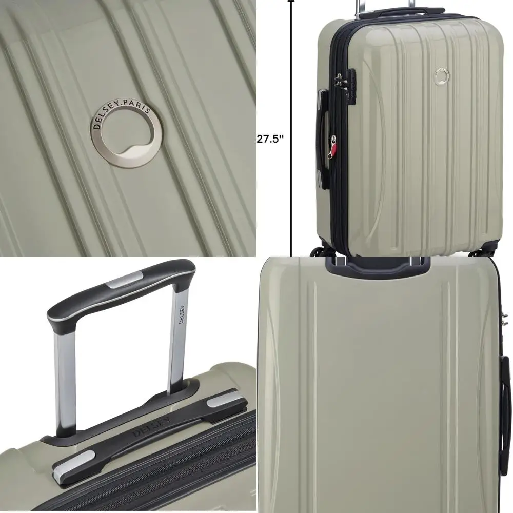 

Medium 24 Inch Latte Expandable Spinner Luggage with Hardside