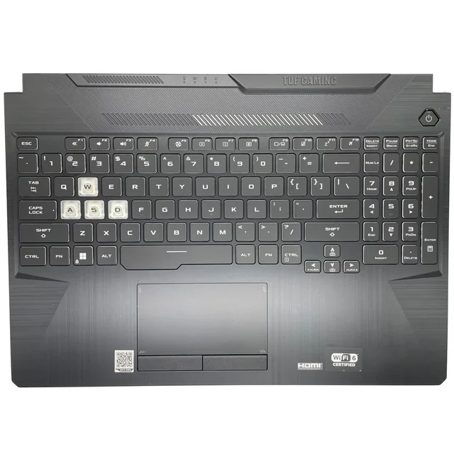 NOWA podświetlana klawiatura amerykańska do Asus TUF Gaming 8 F15 FA506 FX506H fx506lu z osłoną wylotu powietrza