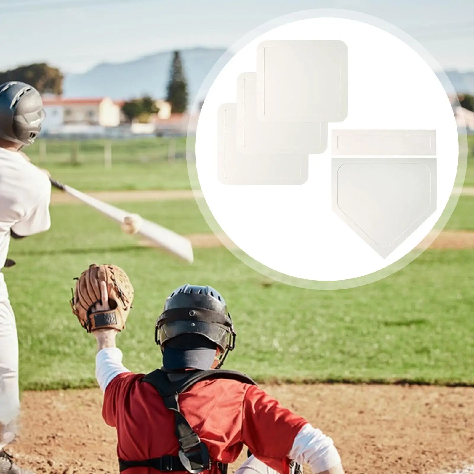 

Набор из 5 резиновых баз для софтбола, портативные базы для бейсбольной площадки, для игр на открытом воздухе