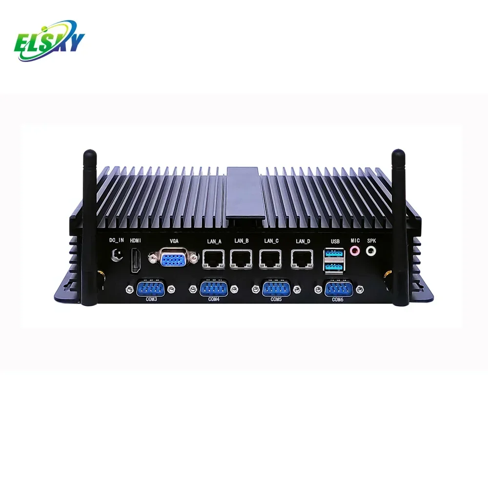 ELSKY fanless mini pc SPC450 with CPU Haswell-U 4th gen CORE i5 4200U RTL8111H Gigabit Ethernet network card 6/8/10*USB